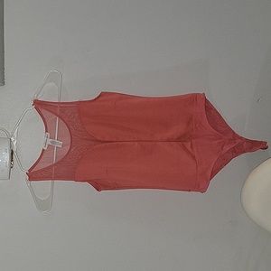 Ambiance apparel mesh body suit ,size small color is coral